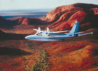 remote sensing aircraft over landscape